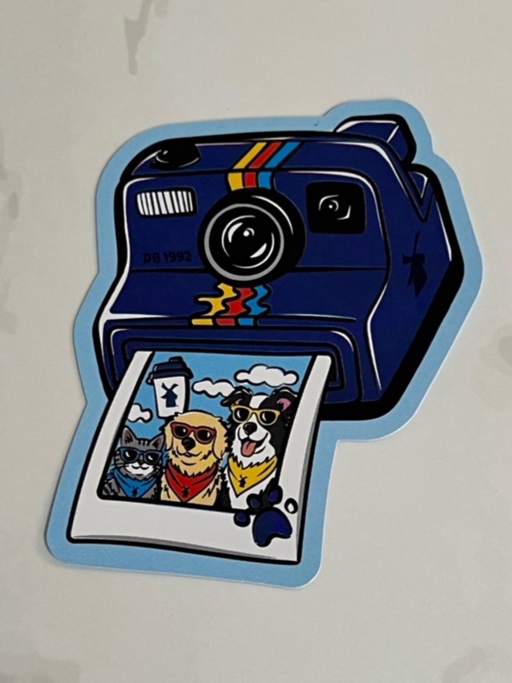 Dutch Bros Polaroid Pets Camera Second Chance Sticker